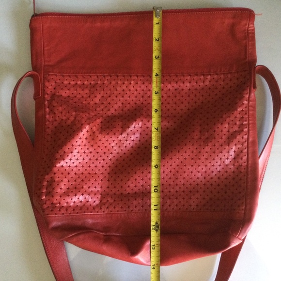 Red Leather Vintage L. J. Simone Purse - Picture 4 of 5